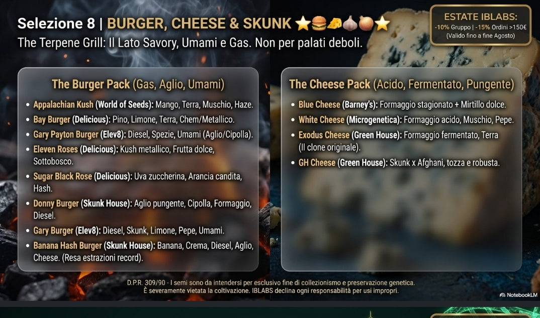 SELEZIONE 8 "BURGER, CHEESE & SKUNK ALL STAR"