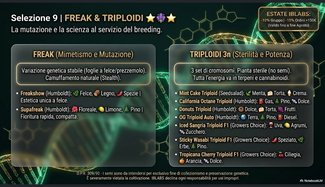 SELEZIONE 9 "FREAK, TRIPLOID & IBRIDI F1 ALL STAR"
