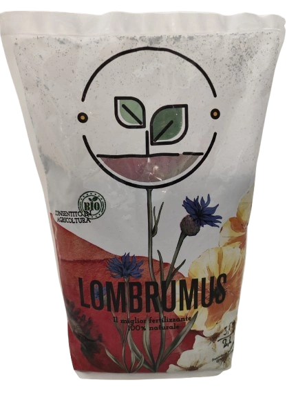 LOMBRUMUS - VERMICOMPOST DI LOMBRICO Confezione 2,1kg/3,5l raffinato